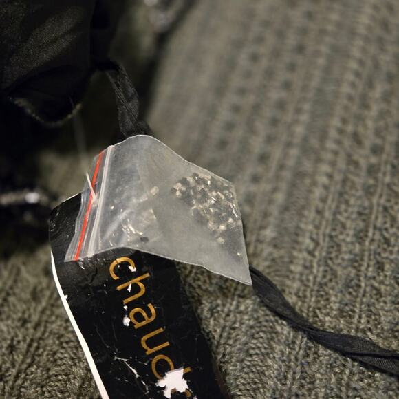 Chaudry Silk Beaded Formal Gown black Elegant Black TIe - Picture 16 of 16